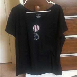 Lane Bryant Patriotic Vneck